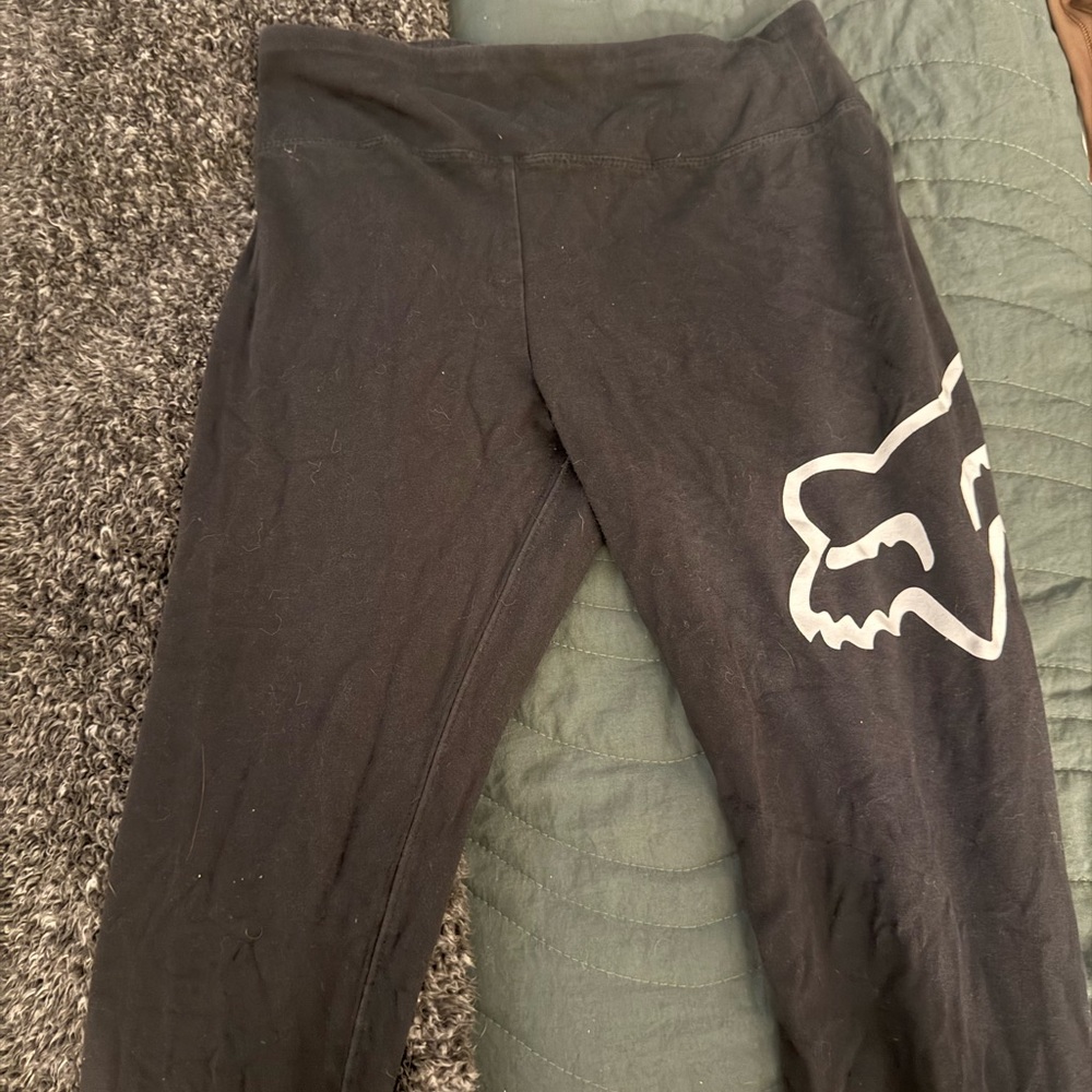 Fox' Black Logo Leggings